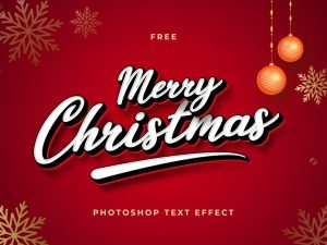 Free Christmas Wishes Text Effect PSD