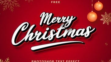 Free Christmas Wishes Text Effect PSD