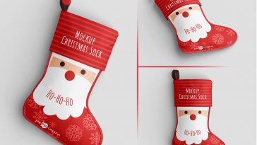 FREE Christmas Sock Mockup PSD