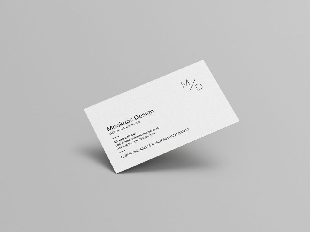 Free Clean and Elegant Business Cards Mockups PSD set