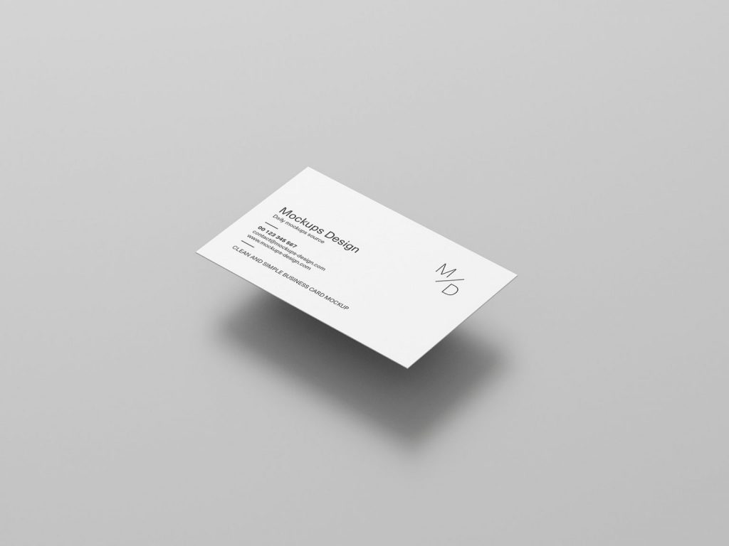 Free Clean and Elegant Business Cards Mockups PSD set