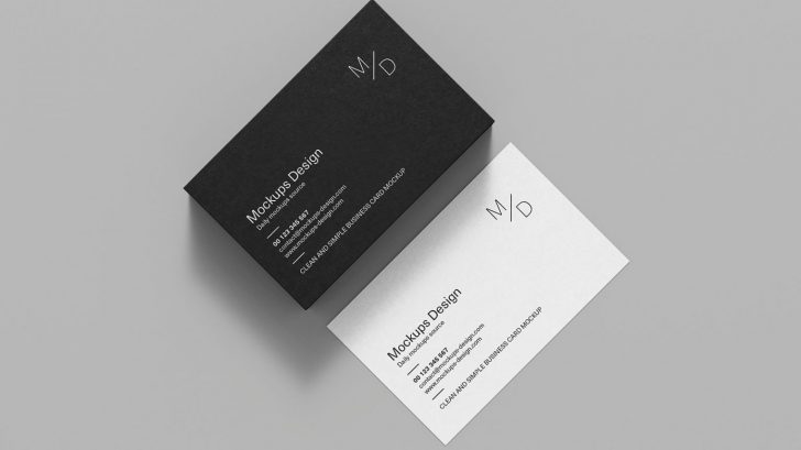 Free Elegant Texture Business Cards Mockup PSD - PsFiles