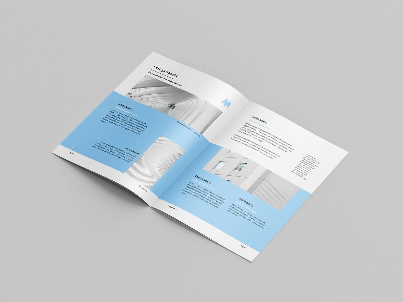 Thin A4 Free Brochure Mockup PSD set