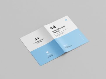 Thin A4 Free Brochure Mockup PSD set
