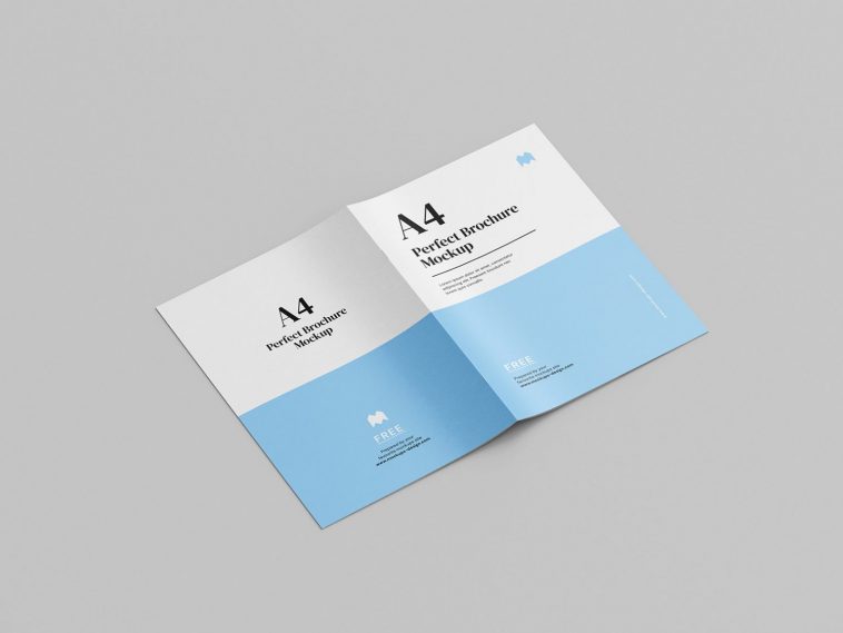 Thin A4 Free Brochure Mockup PSD set