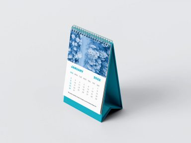 3 Free Table top Desk Calendar Mockup PSD set - PsFiles