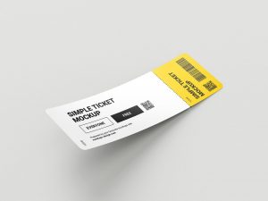 Free Ticket Mockups PSD set