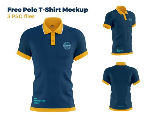 FREE Polo Short Sleeves T-Shirt Mockup PSD set - PsFiles