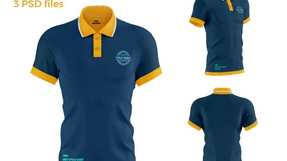 Women’s Free Polo Shirt Mockups PSD in 3 Different Angles - PsFiles