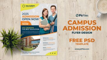 School College Education Admission Open Flyer Template Free PSD