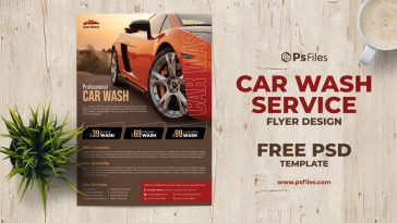 Free Car Wash Flyer Design PSD Template