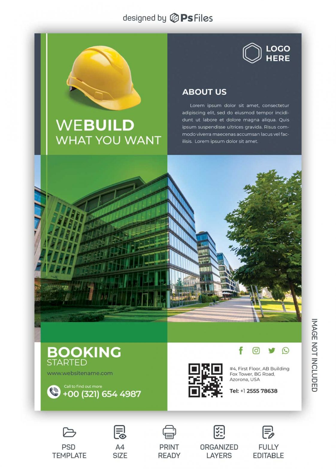 Free Construction Company Flyer Psd Template 05 Psfiles