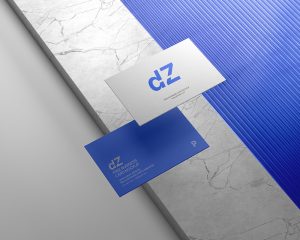Free Levitation Business Card Mockup PSD