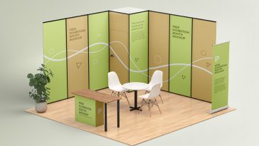 Free Exhibition Booth Mockup PSD