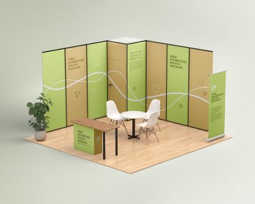 Free Exhibition Booth Mockup PSD