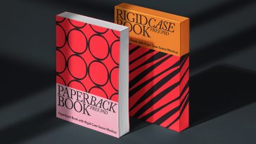 Free Case Paperback Book Mockup PSD