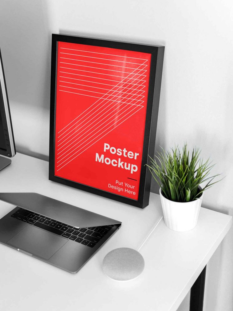 Free Big Frame Poster Mockup PSD