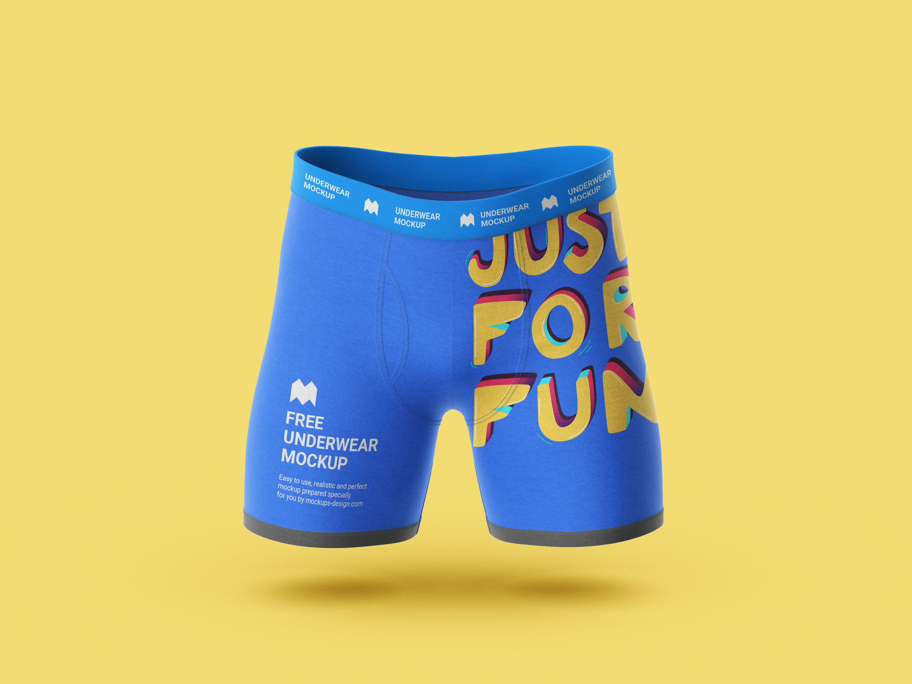 Men's Boxer Briefs Mockup - Free Download Images High Quality PNG