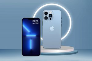 Free iPhone 13 Pro Mockups PSD set psfiles