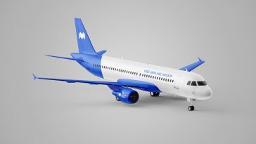 Free Airplane Mockup PSD Set