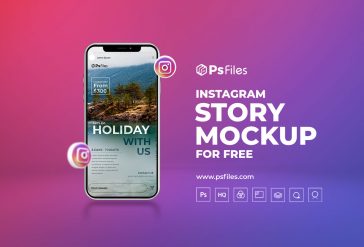 Free Instagram Story Mockup PSD