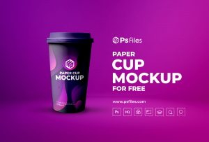 Free Paper Coffee Cup Mockup PSD
