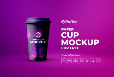 Free Paper Coffee Cup Mockup PSD