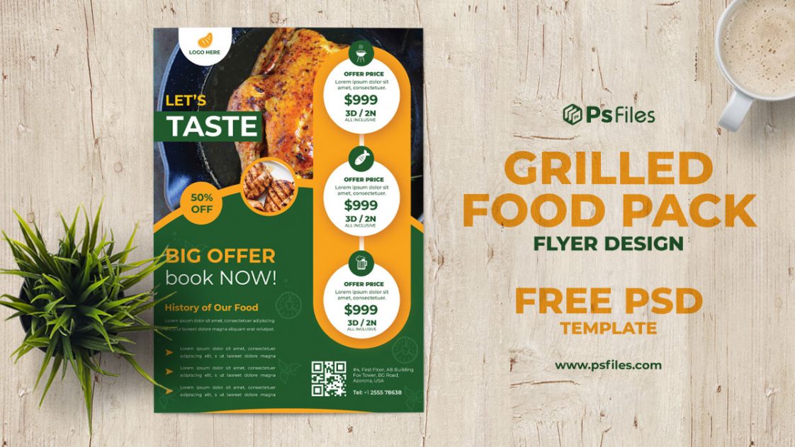 Free Restaurant Food Menu Flyer Design PSD Template - PsFiles