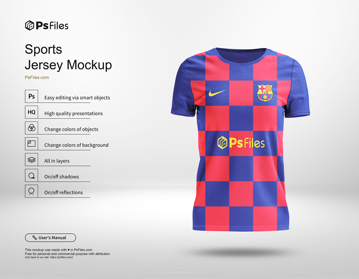 Football Jersey Mockup Template – Download PSD