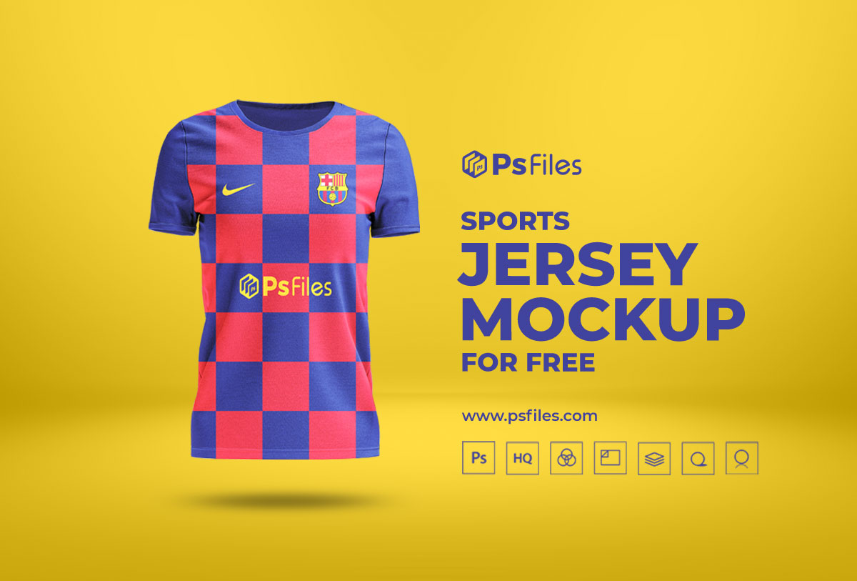 Jersey Sport T-Shirt Design (Free Mockup File) 