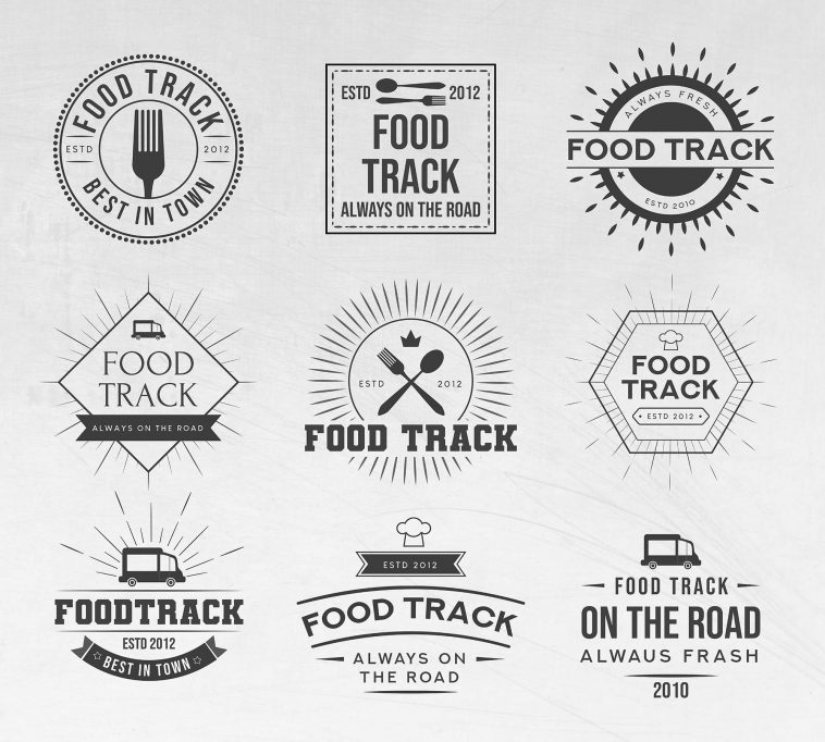 Free Food Track Logo Templates PSD Ai files