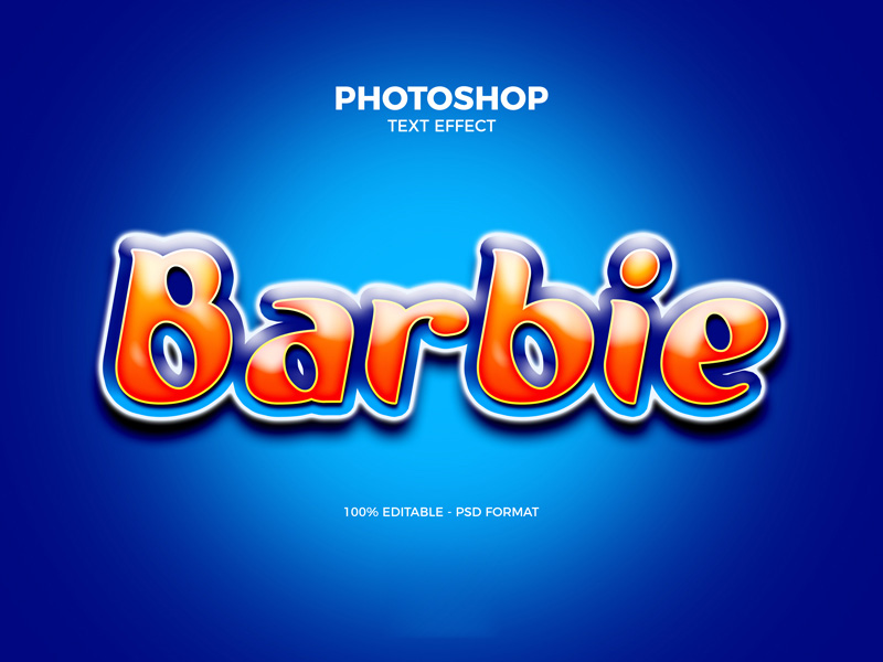 Free Bubbly Photoshop Text Effect PSD file