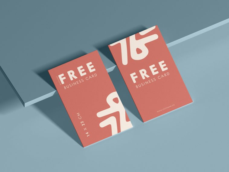 Free Business Card Mockup PSD Branding Scene