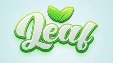 Free Leaf Text Effect PSD