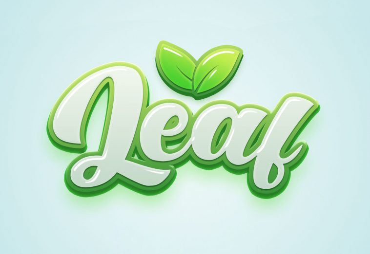 Free Leaf Text Effect PSD