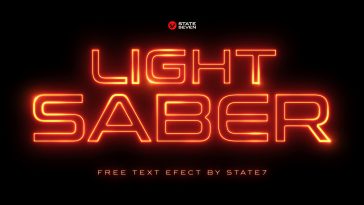 Free Light Saber Text Effecet