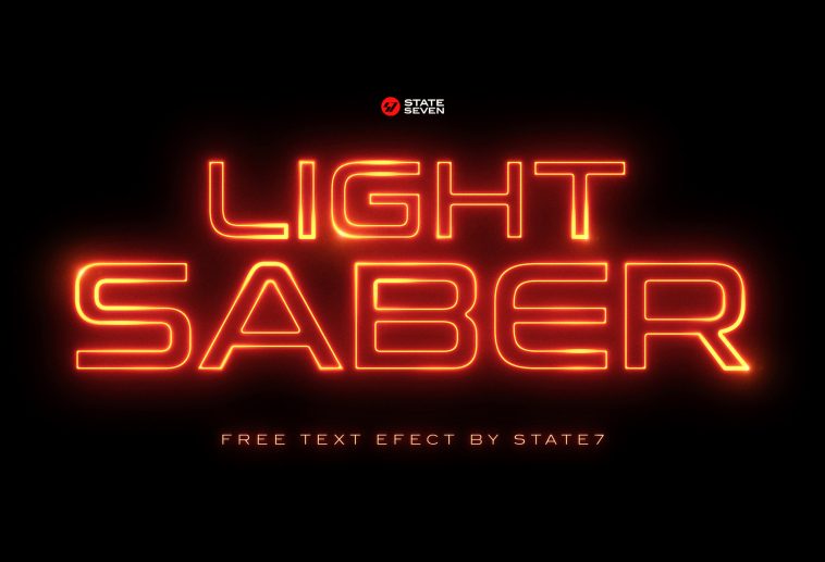 Free Light Saber Text Effecet