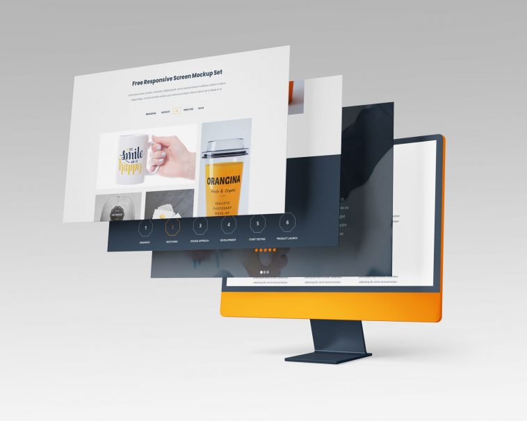 Free-Multiple-Screens-Website-Design-Mockup-PSD-
