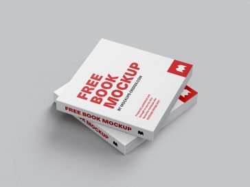 Free Square Book Mockup PSD set