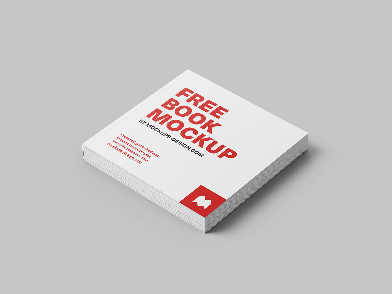 Free Square Book Mockup PSD set