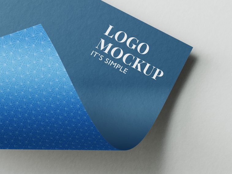 4 Free Logo On Paper Mockup PSD set PSD - PsFiles