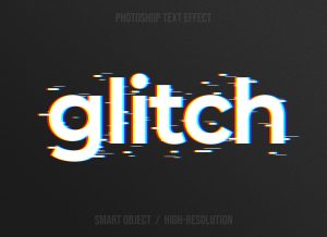 Free Glitch Photoshop Text Effect PSD Downloads - PsFiles