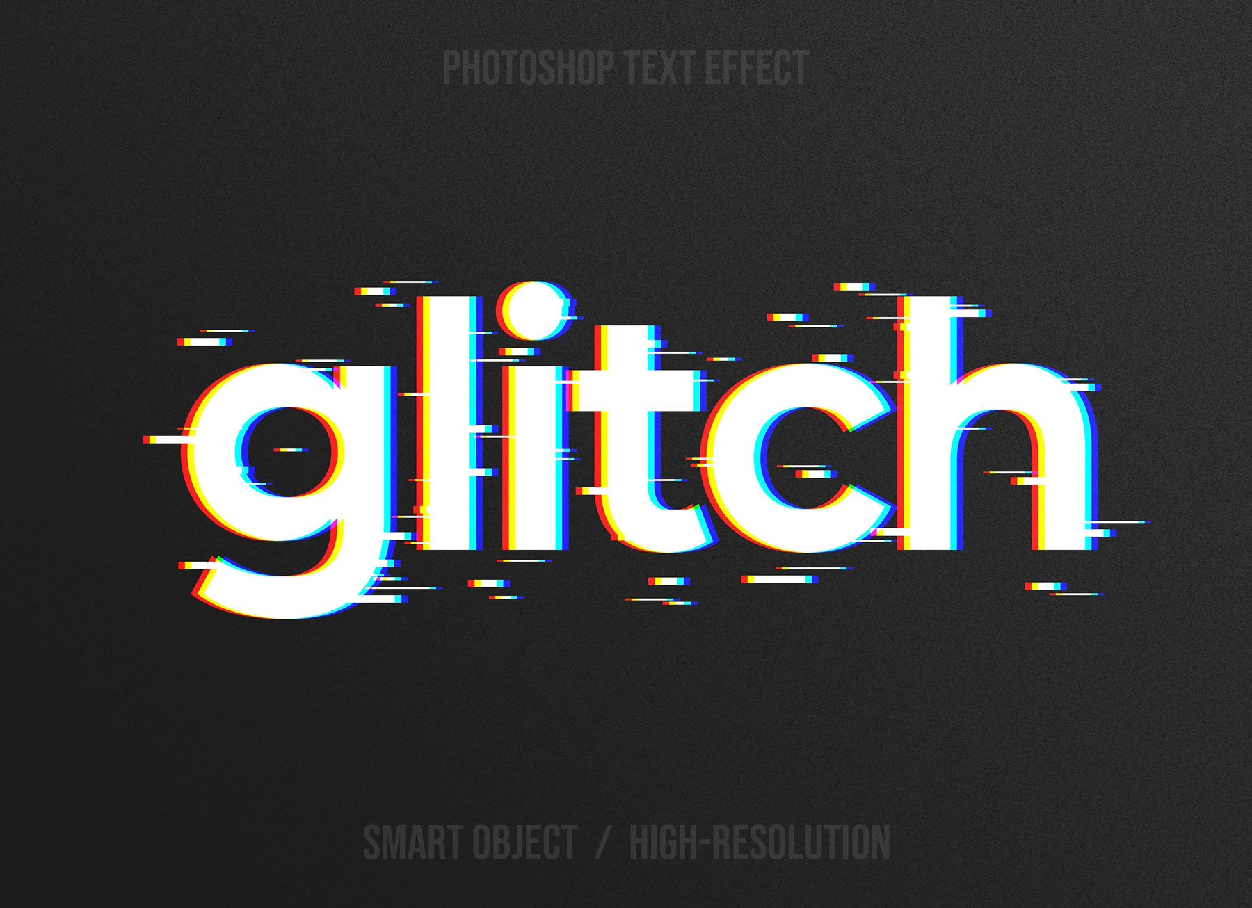 Glitch Text Effect Generator. Graphic Styles mockup Stock Vector