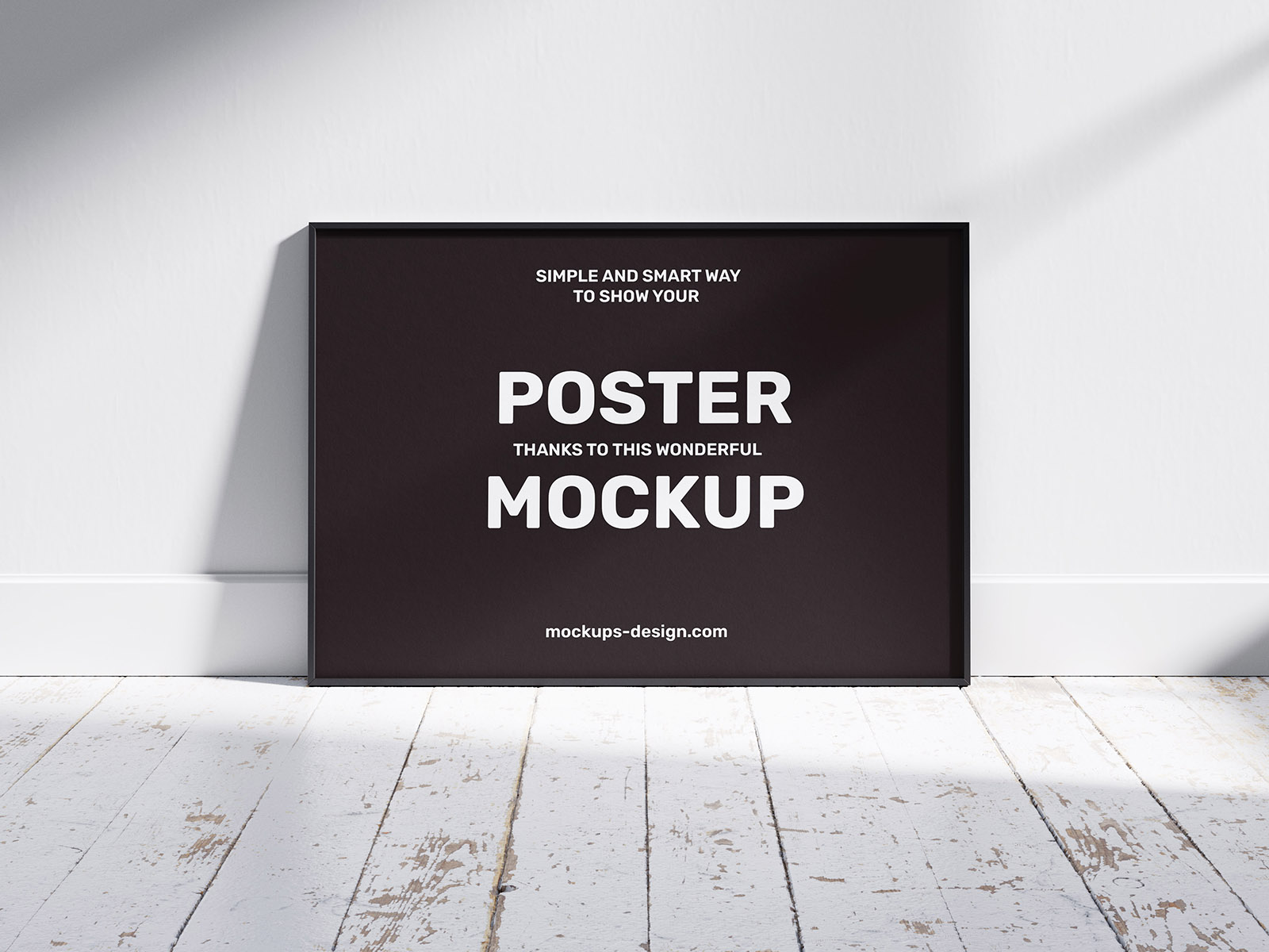 Horizontal Poster Frame Mockup PSD