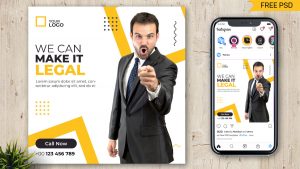 Better call Soul PsFiles Free Law Firm Advocate Social Media Post Design Template PSD