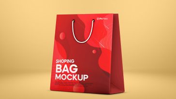 Free Paper Shopper Bag Mockup PSD