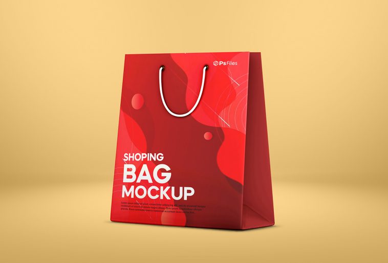 Free Paper Shopper Bag Mockup PSD