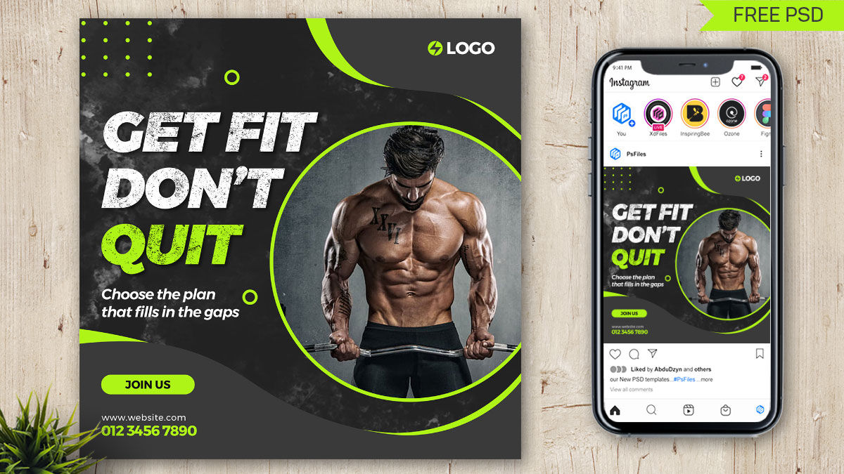 Premium PSD  A poster for a gym that says  shape your body with us