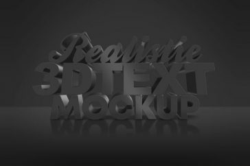 Dark 3D Text Effect