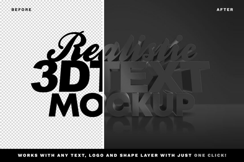 Dark 3D Text Effect